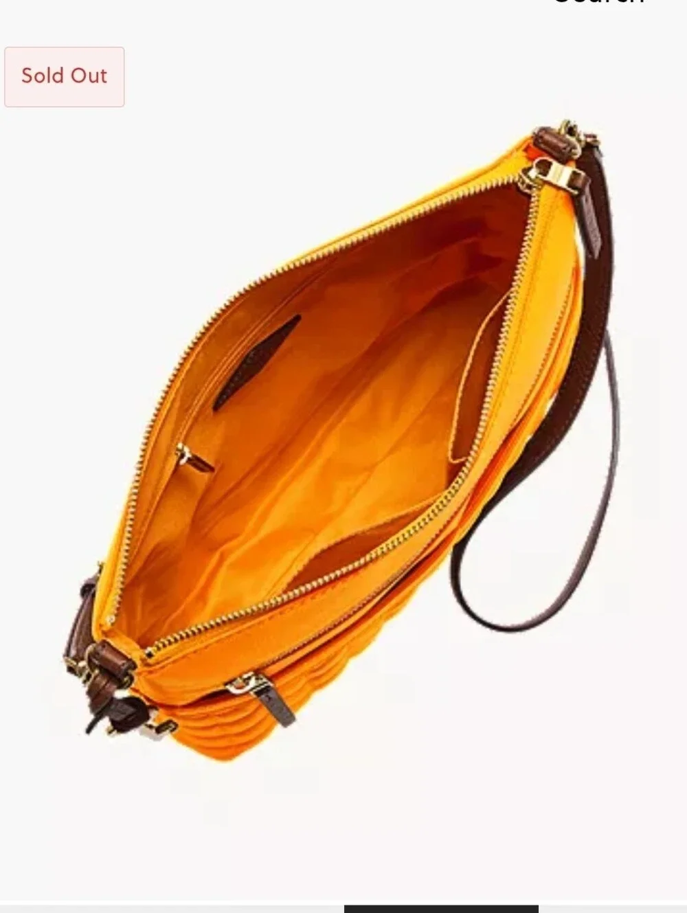 Fossil Mustard Yellow Crossbody Bag